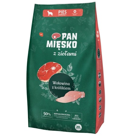 Pan Mięsko z Ziołami wołowina z królikiem M 20 kg