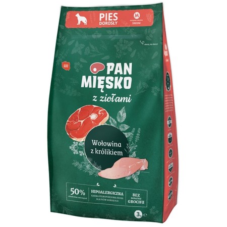 Pan Mięsko z Ziołami wołowina z królikiem M 3 kg