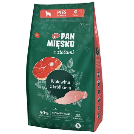 Pan Mięsko z Ziołami wołowina z królikiem M 9 kg