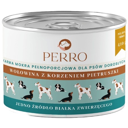 Perro wołowina z korzeniem pietruszki dla psa 410 g