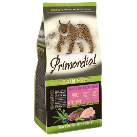Primordial Cat Grain Free Kitten kaczka z indykiem 2 kg