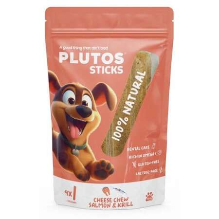 Przysmak dla psa Plutos Sticks ser i łosoś 160g