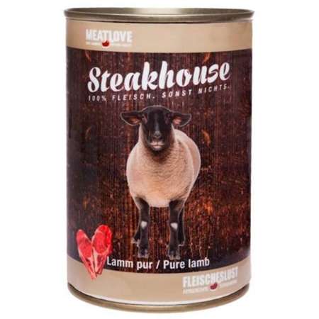 Steakhouse Pure Lamb karma mokra dla psa 100% jagnięcina 400 g, 800 g