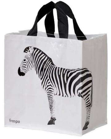 Torba Animals 24L zebra biała