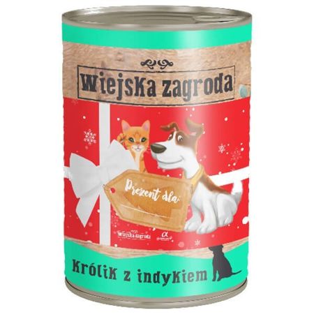 Wiejska zagroda karma królik z indykiem dla psa 200 g, 400 g