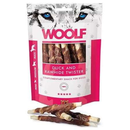 Woolf duck and rawhide twister 100 g