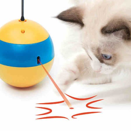 Zabawka dla kota na przysmaki Catit Play "Spinning Bee", z laserem