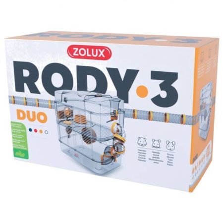 Zolux rody duo 3 klatka dla chomika, myszy 40,5x27x41 cm